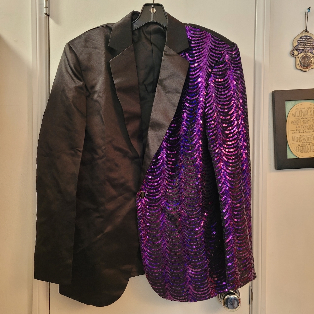 Black and Purple Men's Blazer